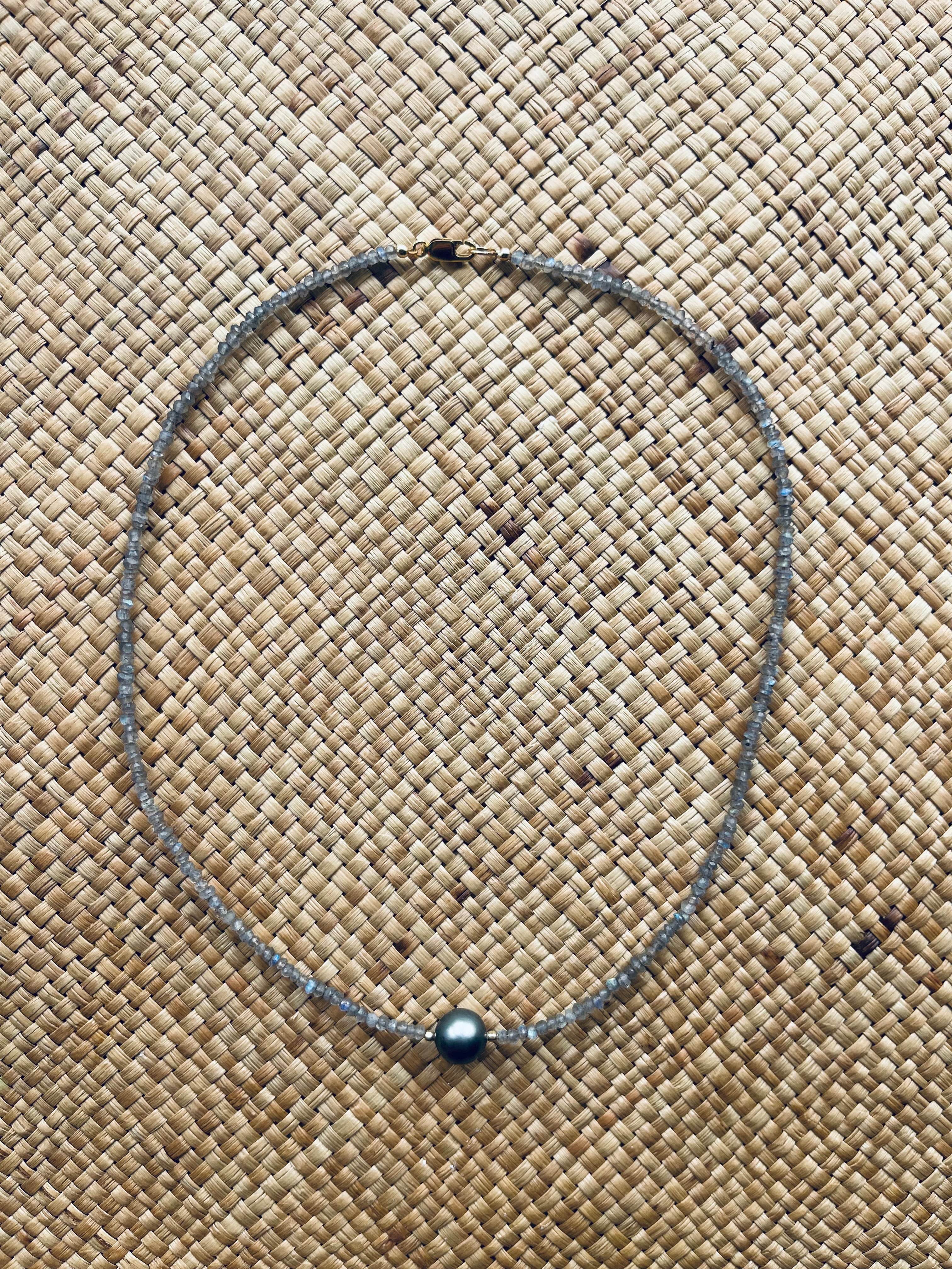 Labradorite Pearl Necklace