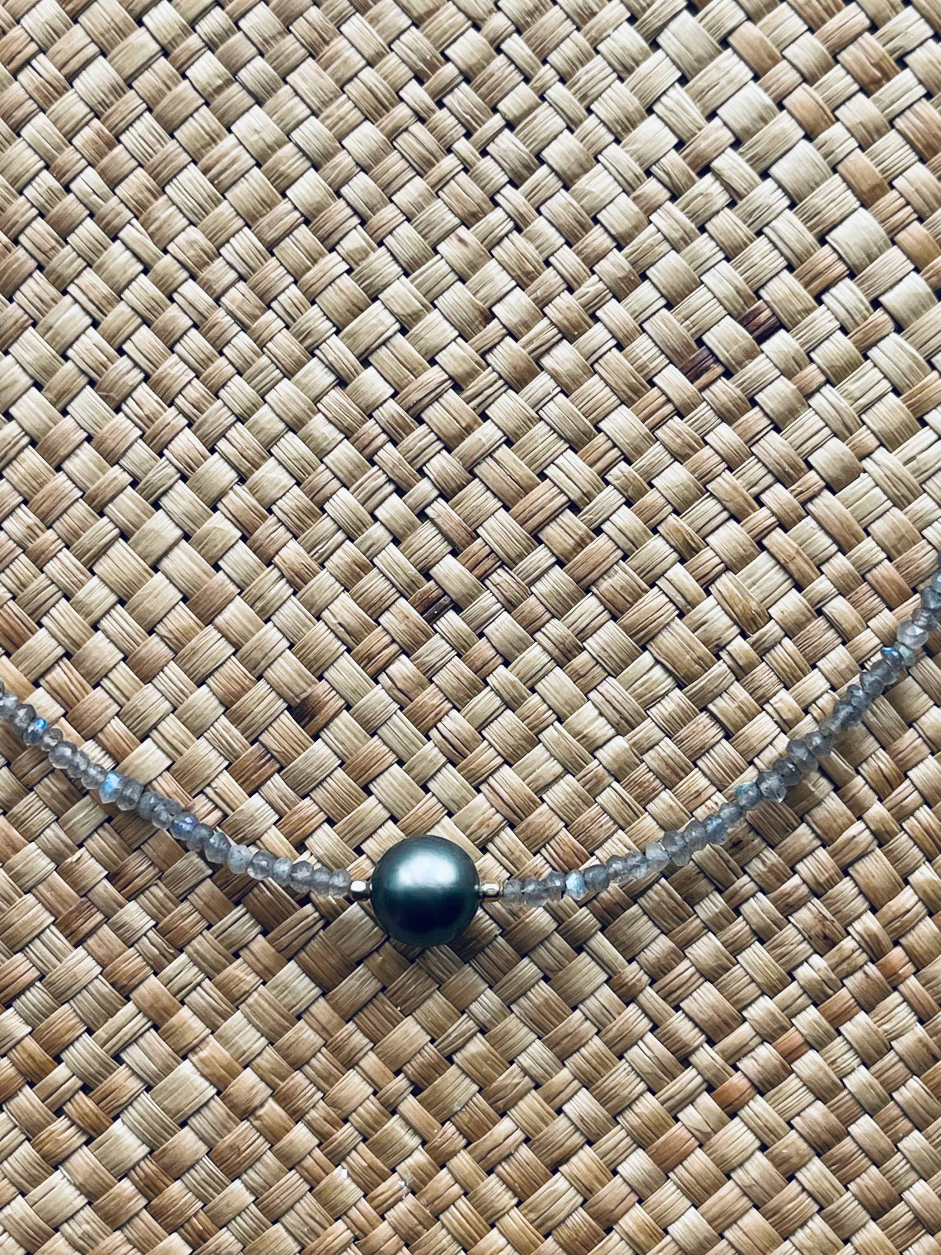 Labradorite Pearl Necklace