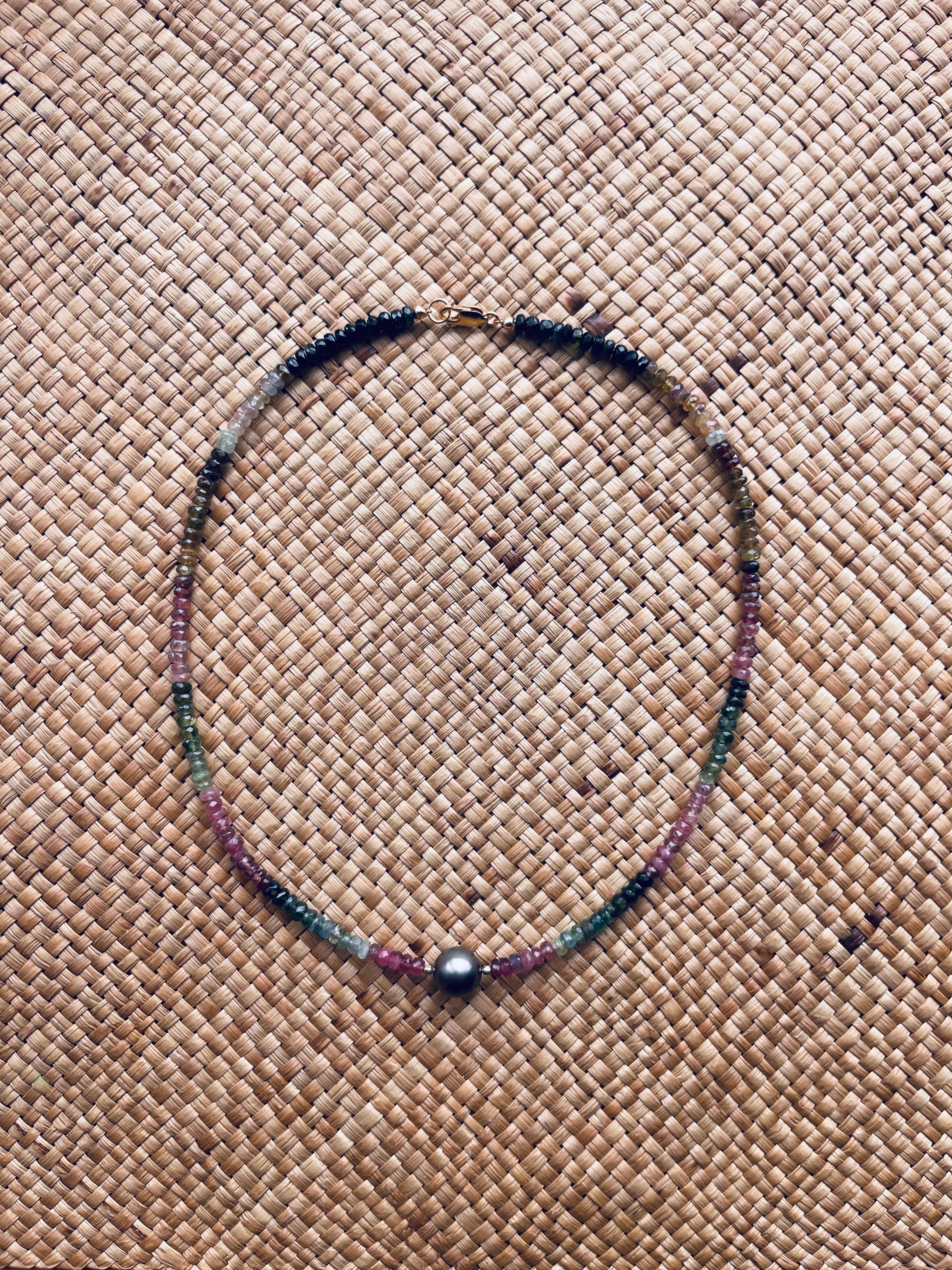 Tourmaline Pearl Necklace