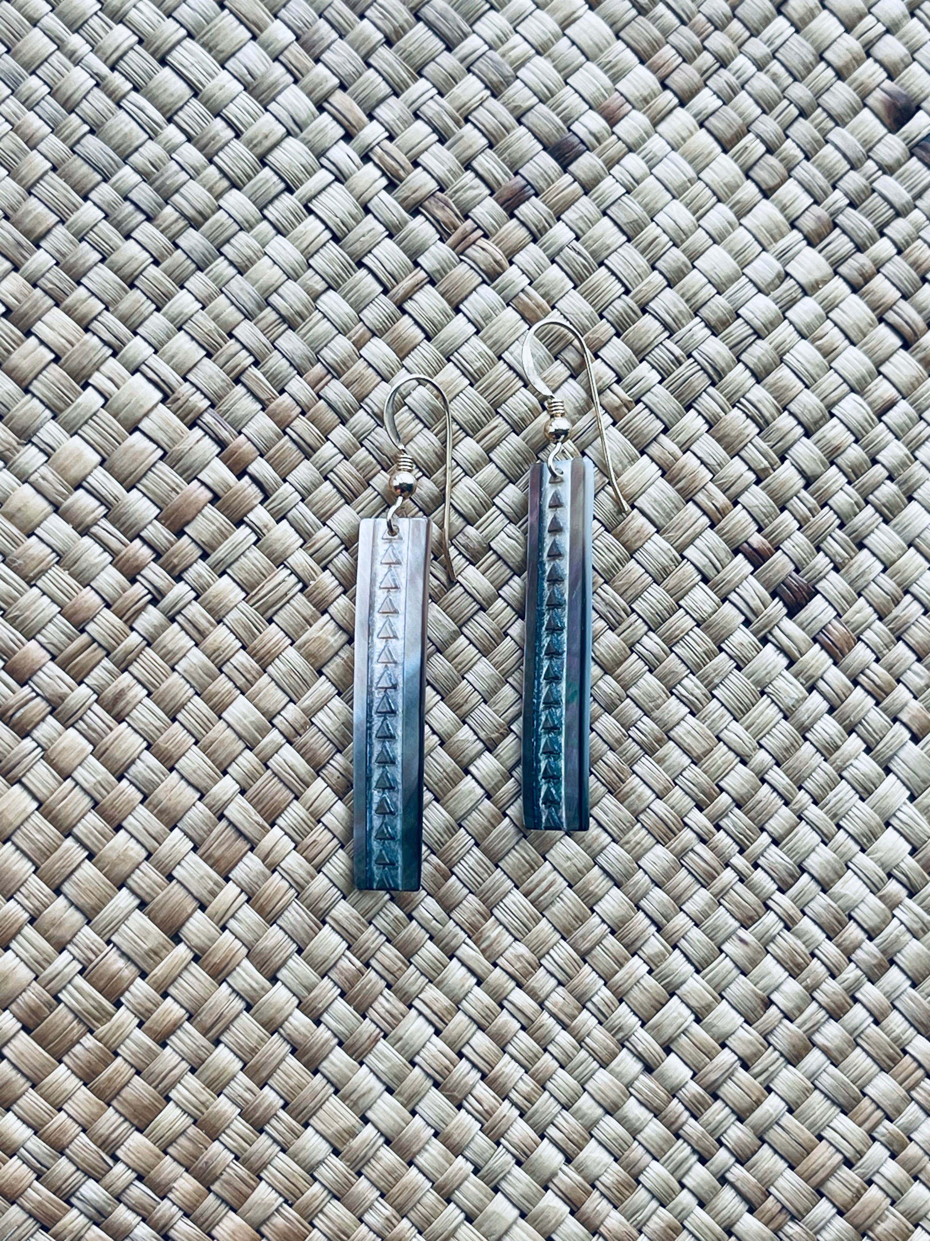 Rectangle Mother of Pearl Earrings