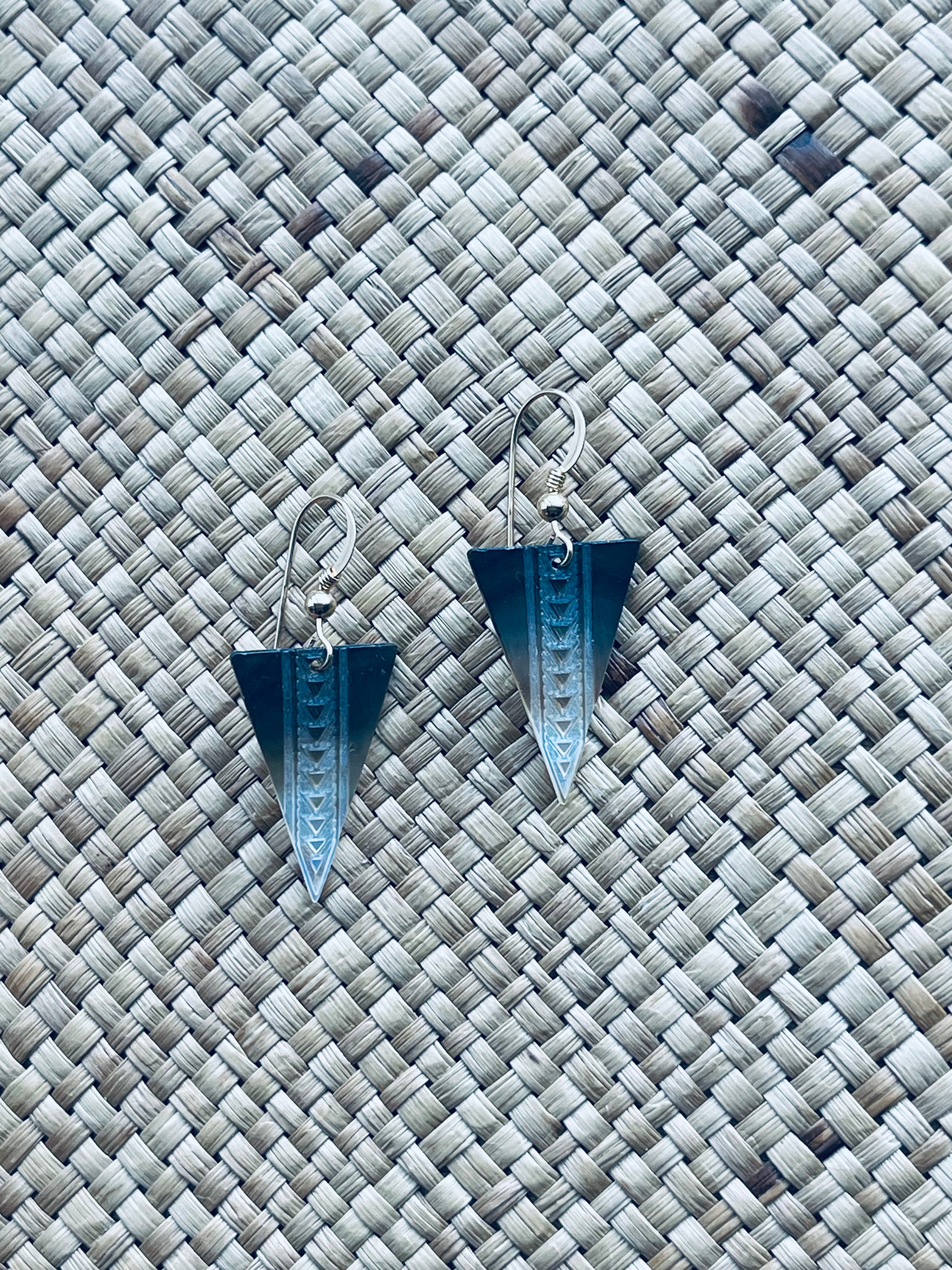 Triangle Mother of Pearl Earrings